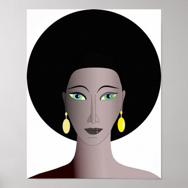 African American Female Portrait Poster (Front)