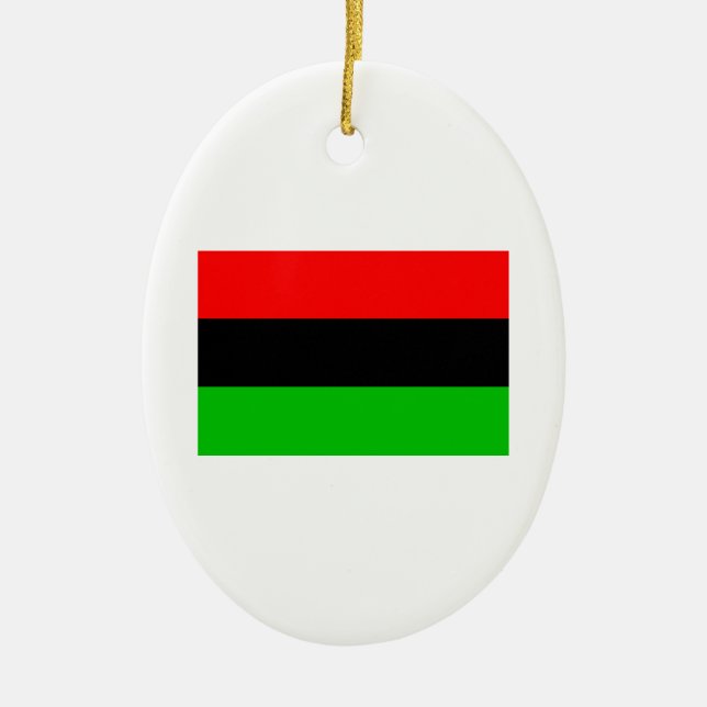 African American Flag Ceramic Tree Decoration (Front)