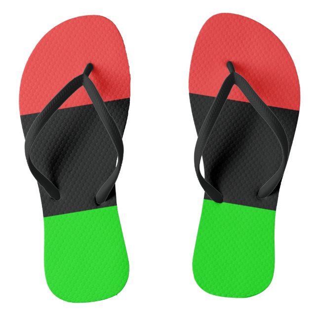 African American Flag Flip Flops (Footbed)