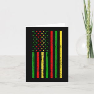 African American Flag For Black History Month Card