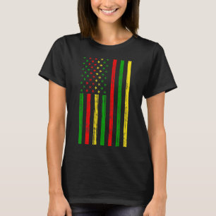 African American Flag For Black History Month  T-Shirt