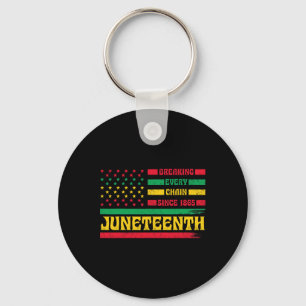 African American Flag Juneteenth Breaking Every Ch Key Ring