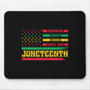 African American Flag Juneteenth Breaking Every Ch Mouse Mat
