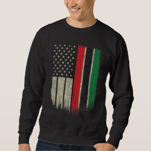 African American Flag Pan-African UNIA Flag Distre Sweatshirt