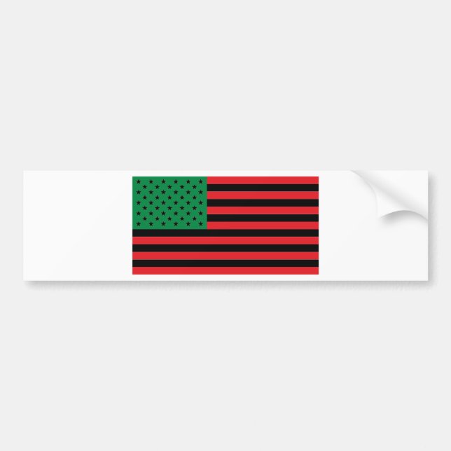 African American Flag - Red Black and Green Bumper Sticker (Front)