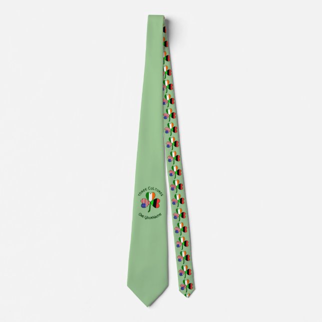 African American Flag Shamrock Tie (Front)