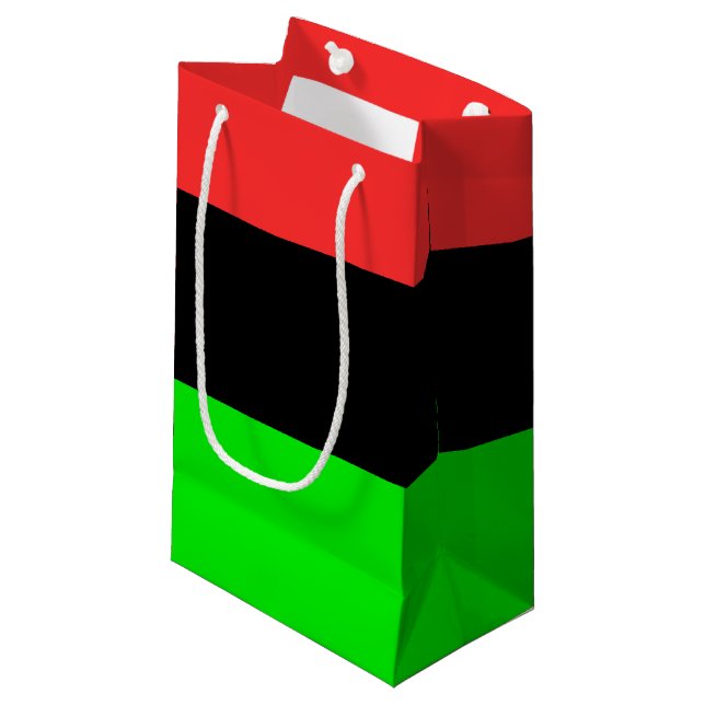 African American Flag Small Gift Bag (Front Angled)