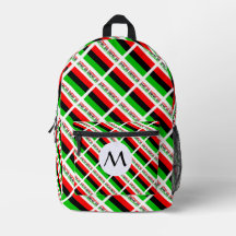 African American Flag Tiled Monogrammed