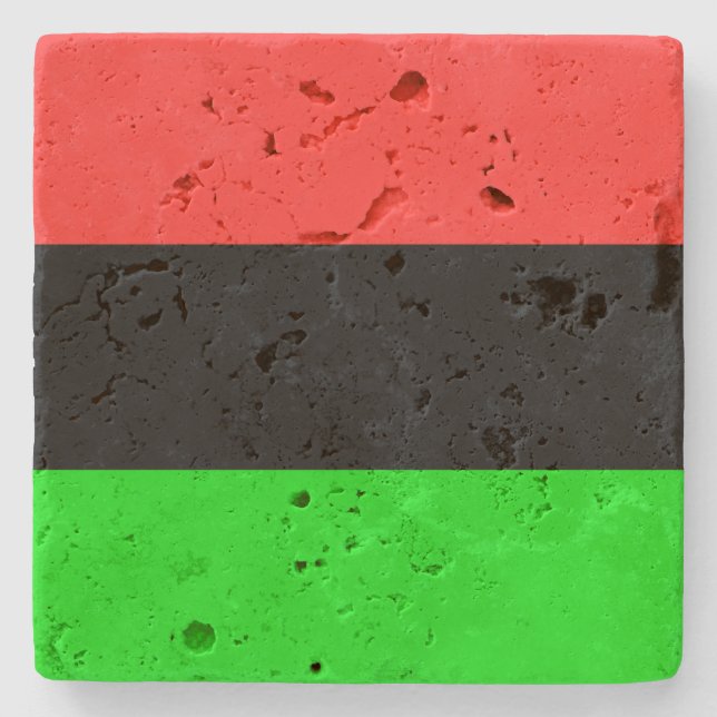 African American Flag Totally Stone Coaster (Front)