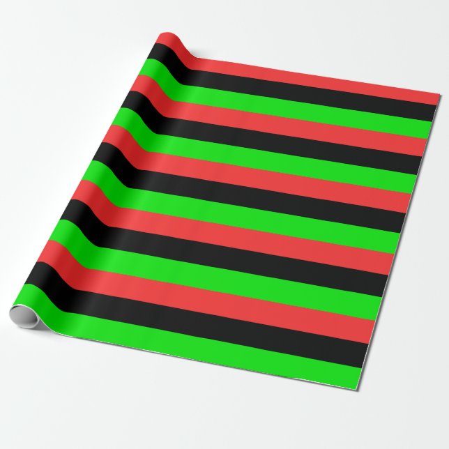 African American Flag Wrapping Paper (Unrolled)