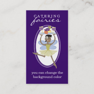 African American food wine chef catering fairy Business Card