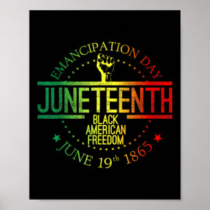 African American Freedom Black History June 19 6 Poster