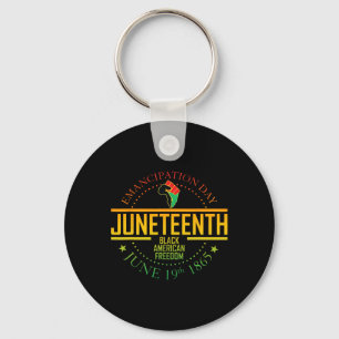 African American Freedom Black History June 19 Key Ring