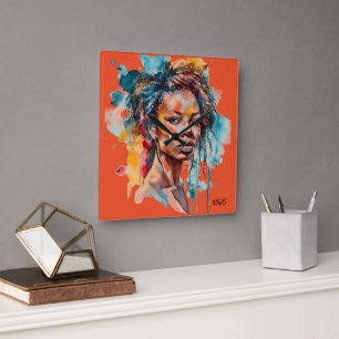 AFRICAN AMERICAN FREEDON Wall Clock