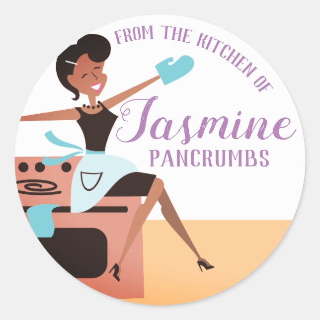 African American from the kitchen of stickers (Front)