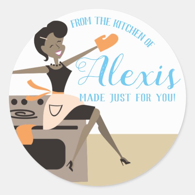 African American from the kitchen of stickers (Front)