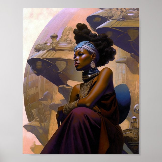 African American Futuristic Lady Poster (Front)