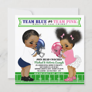 African American Gender Reveal Shower Invitations