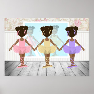 African American Girl Ballerina Poster