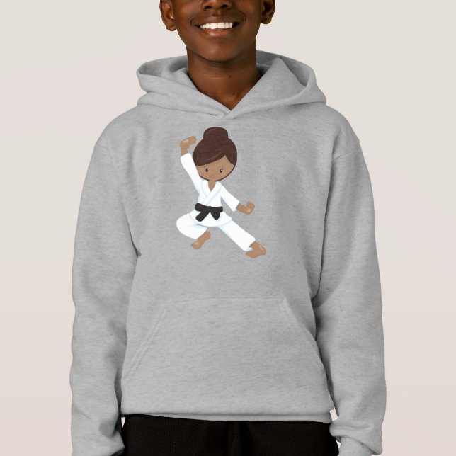 African American Girl, Black Belt, Karate Girl (Front)