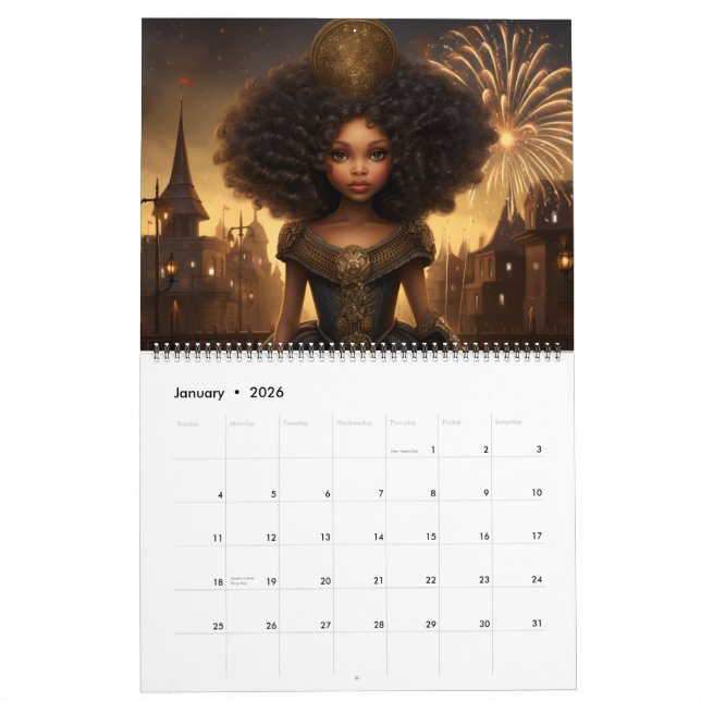 African American Girl: Celebrating The Season 2025 Calendar (Jan 2026)