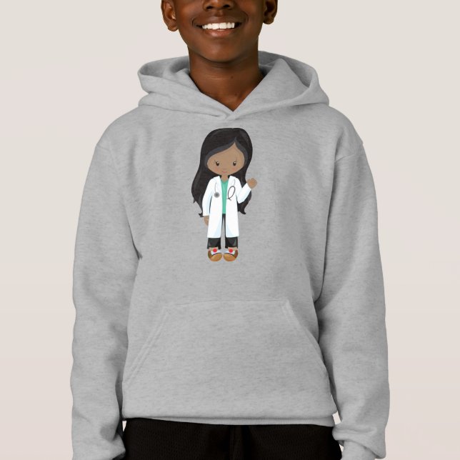 African American Girl, Doctor, Nurse, Stethoscope (Front)