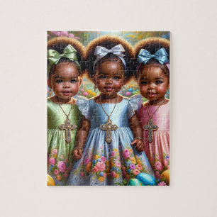 African American Girl Easter Puzzle