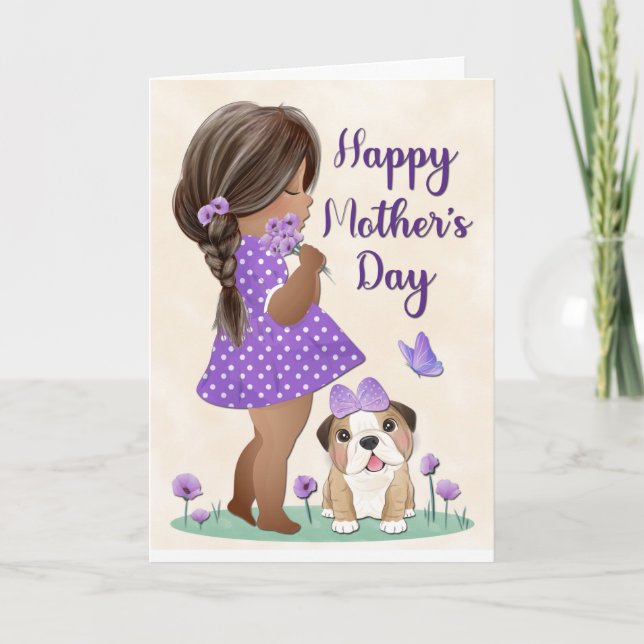 African American Girl for Mother’s Day Card (Front)