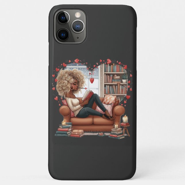 African American Girl Love Book - Reading Lovers Case-Mate iPhone Case (Back)
