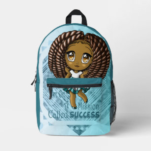 African American Girl Printed Backpack