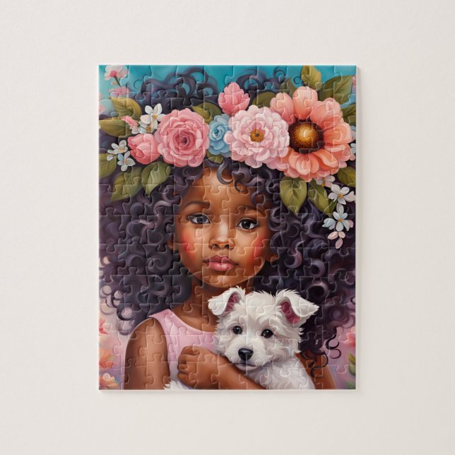 African American Girl Puzzle (Vertical)