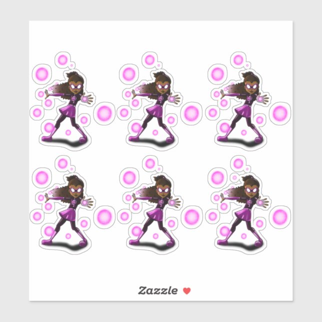 African American Girl Superhero (Sheet)