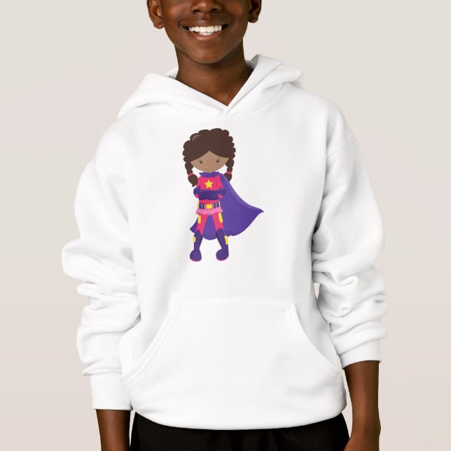 African American Girl, Superhero Girl, Cape (Front)
