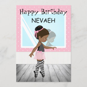 African American Girl's Birthday Card