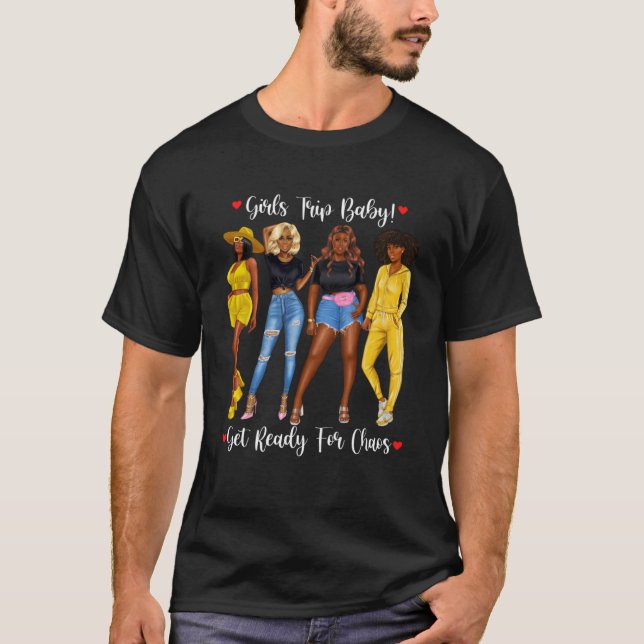 African American Girls Trip Black Girls Tracksuit  T-Shirt (Front)