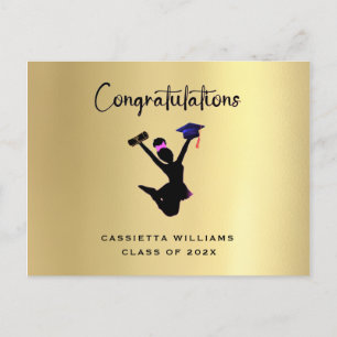 African American Graduate Save The Date Announcement Postcard