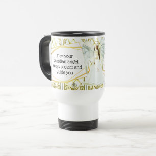 African American guardian angel windows with quote Travel Mug