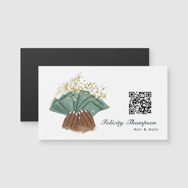 African American Hair and Nails QR Code (Front/Back)