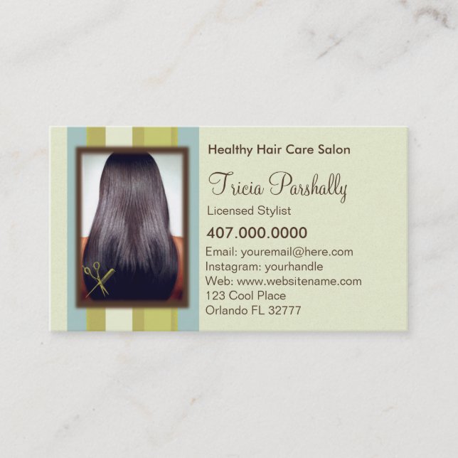 African American Hair Salon Appointment Card (Front)