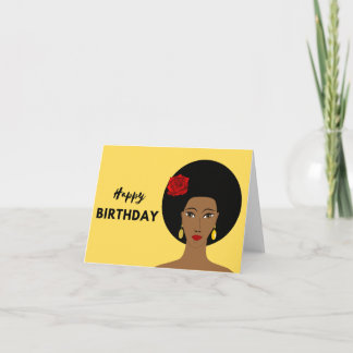 African American Happy Birthday  Card