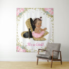 African American High Heel Baby Shower Backdrop