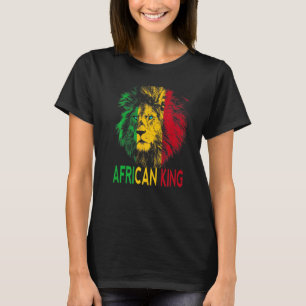 African American History Lion Women Men Kids Black T-Shirt