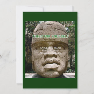 African American history Olmec head  flyer Invitation