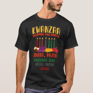 African American Holiday or Kwanzaa Kinara or Kwan T-Shirt