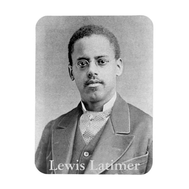 African-American Inventor Lewis Latimer Magnet (Vertical)