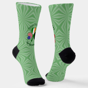 African American Irish Flags Shamrock Your Name So Socks