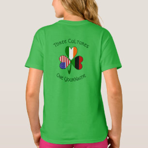 African American Irish Shamrock Flag Personalised  T-Shirt