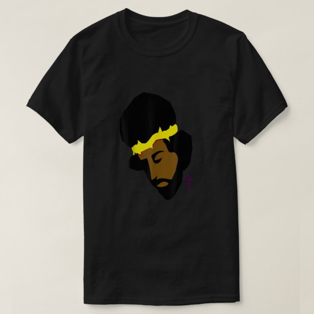 African American Jesus Black Jesus Art  T-Shirt (Design Front)