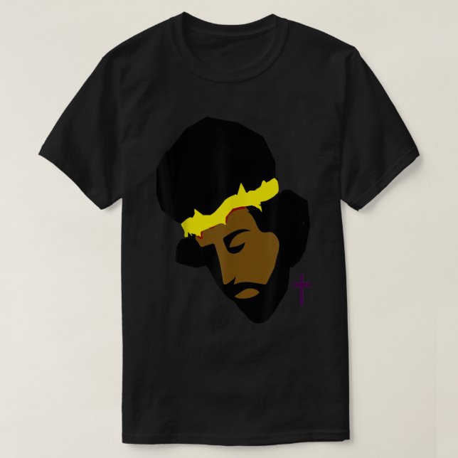 AFRICAN AMERICAN JESUS SHIRT  Black Jesus Art  (Design Front)