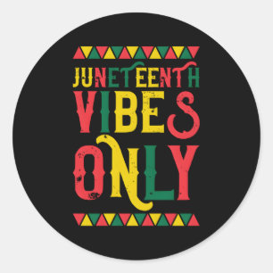 African American Junenth S Only 1865 Classic Round Sticker
